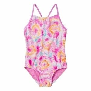 Speedo Girls Bathing Suit Pink Tie Dye Size Large 12/14 Athletic Swimsuit NWT